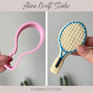 Tennis Cookie Cutter, Tennis Racket, Tennis Racquet, Sport Themed Parties, Fondant Cutters, Polymer Clay Cutters
