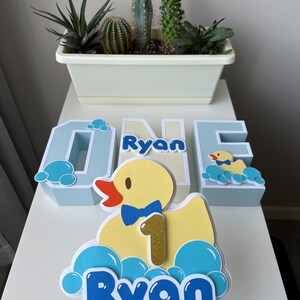 Boy Rubber Duck 3D Letter, Duckling Party Decor, Rubber Ducky Birthday ...