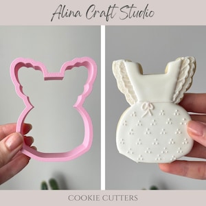 Baby Girl Ruffled Romper Cookie Cutter, Baby Romper, Onesie, Baby Shower Gender Reveals Themed Cookie, Fondant Cutters, Polymer Clay Cutters