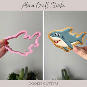 Shark Cookie Cutter, Ocean Animals, Under the Sea Cookie, Jaw Beach Party, 3D Printed Cutters, Fondant Cutters, Polymer Clay Cutters