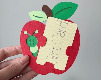 Apple Gift Card Holder, Teacher Appreciation Gift