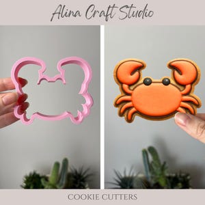 Crab Cookie Cutter, Ocean Animals, Under the Sea Cookie, Beach Party, 3D Printed Cutters, Fondant Cutters, Polymer Clay Cutters