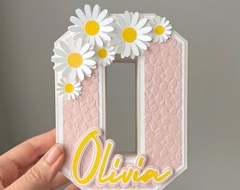 Daisy 3D Letter, Custom Nursery Decor, Groovy Party Decor