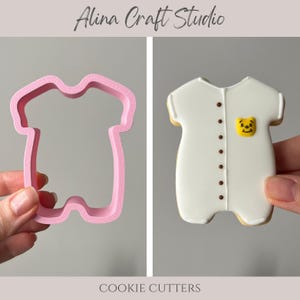 Baby Romper Cookie Cutter, Onesie Cookie Cutters, Baby Shower Gender Reveals Themed Cookie, Fondant Cutters, Polymer Clay Cutters
