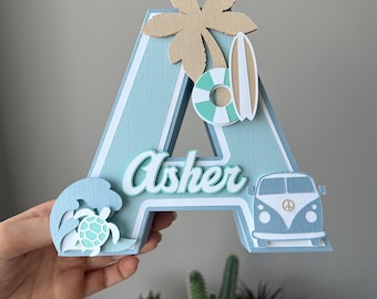 Surf Theme Baby Shower 3D Letters: Baby on Board Decor