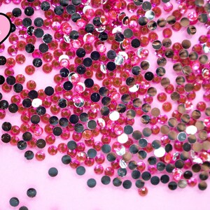 Heiress 2mm Hot Pink Flatback Rhinestones - Color: Heiress - 2mm Hot Pink Rhinestones - Good Quality Resin Rhinestones - 1000 Count