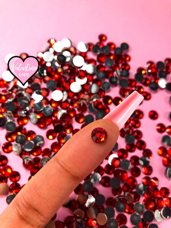 Valentina 6mm Red Flatback Rhinestones Color: Valentina 