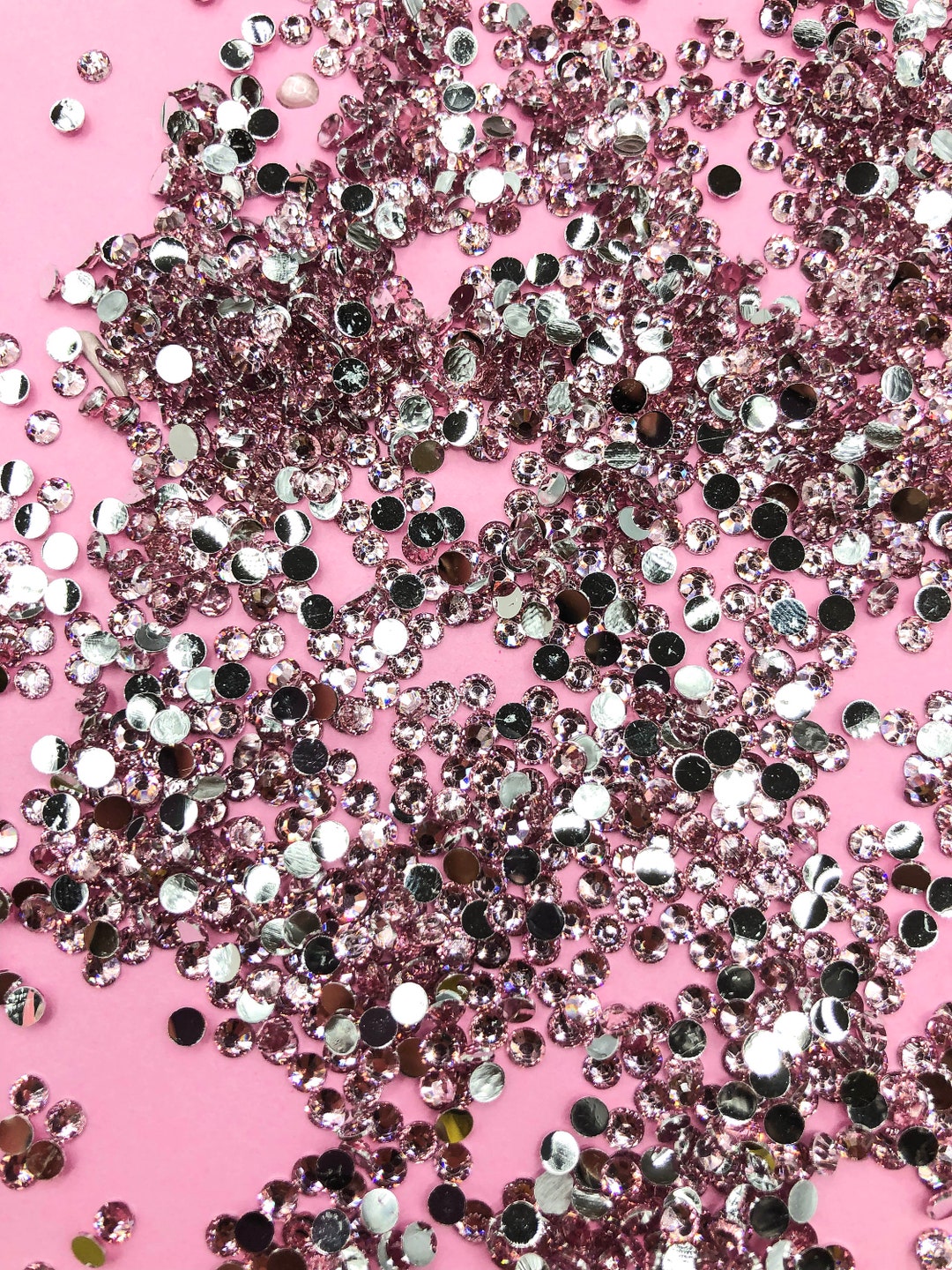 Light Pink Rhinestone Aaliyah Light Pink Flatback Rhinestones - Sizes 2mm - 6mm Color ...
