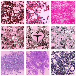 Flatback Resin Rhinestones - Choose Color - 2mm - 6mm - Good Quality Resin Rhinestones - 1000 Count
