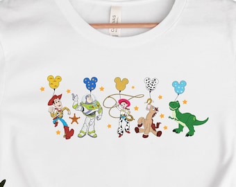 Disney Toy Story Vänner Grupp Musse Pigg Ballongtröja, Magic Kingdom Tröja, Disneyland Familjesemestertröja, Matchande Födelsedagspresenter