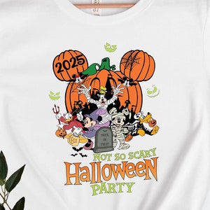 Mickys nicht ganz so beängstigendes Halloween-Party-Shirt, Mickey und Minnie-Halloween-Familien-T-Shirt, Disney-Halloween-Kinder, Disney-T-Shirt.