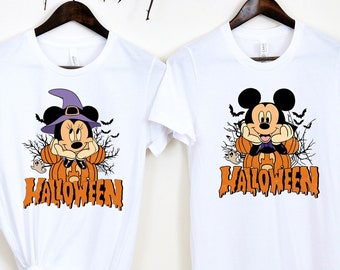 Halloween Mickey and Minnie Shirt, Disney Characters Halloween shirts, Mickey Halloween Shirt, Disney Halloween Family match, Halloween Tee