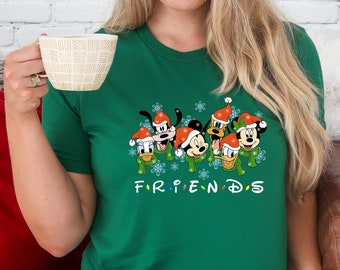Camisa de Navidad de Disney Friends, Camisa de Navidad de Mickey and Friends, Camisa de Luces de Navidad, Regalos de Navidad, Disneyland Christmas Shir