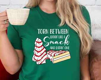 Julgranstårta-t-shirt: Rolig semestersnack-tröja