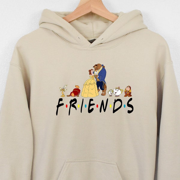 Beauty and the Beast Friends Hoodie, Funny Disney SweatShirt, Funny Friends SweatShirt, Funny Disney vacation hoodie, Disney World Hoodie.