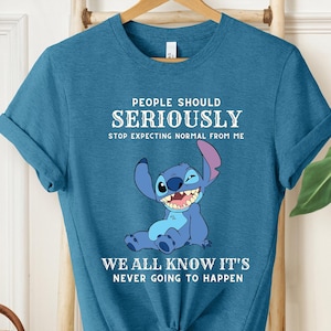 People Should Not Expecting Normal From Me Stitch Shirt, Funny Stitch Shirt, Lilo and Stitch Friends Shirt, Disney Stitch Shirts, Disney Tee image 1