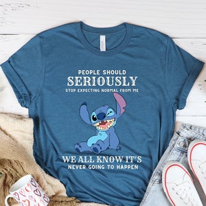 People Should Not Expecting Normal From Me Stitch Shirt, Funny Stitch Shirt, Lilo and Stitch Friends Shirt, Disney Shirts