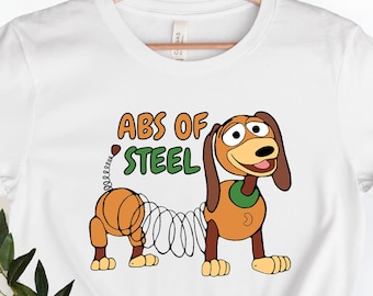 ABS Of Steel Slinky Dog Shirt, Toy Story Funny Shirt, Great Disney Gift Ideas Men Women, Toy Story Slinky Dog Shirt, Funny Disney Shirt.