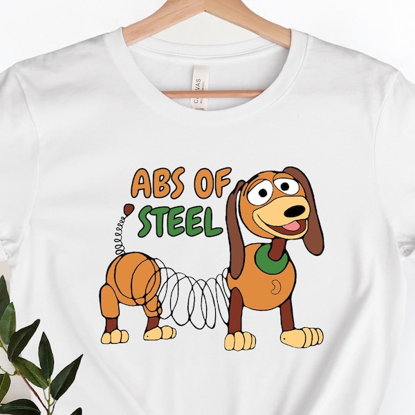 ABS Of Steel Slinky Dog Shirt, Toy Story Funny Shirt, Great Disney Gift Ideas Men Women, Toy Story Slinky Dog Shirt, Funny Disney Shirt.