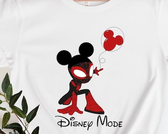 Miles Morales Shirt, Disney Mode Shirt, Disney Spiderman Shirt, Disney Mode Tee, Disney Personalized Birthday Spider Shirt, Disney Shirt