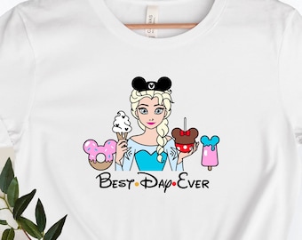 Camiseta Disney Princess Elsa Best Day Ever, camiseta Elsa Frozen, camiseta Disney Princess Elsa, camiseta Frozen Magic Kingdom, camiseta Disney Trip.