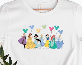 Disney Princess Balloons Shirts, Disneyland Princess Shirts, Disney Princess Shirt, Disney Balloon Shirts, Halloween Princess.