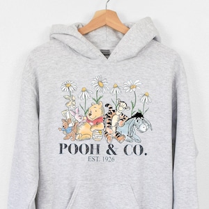 Vintage Winnie The Pooh Sweatshirt Crewneck, Pooh Hoodie,Pooh Friends Sweater,Disney Family Trip Matching Hoodies,Disney Friends Sweatshirt