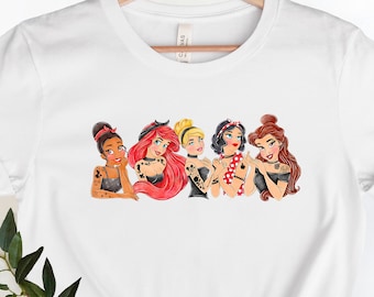 Disney Tattoo Rocker Princess Shirt, Disney Punk Princess Shirt, Tattoo Disney Princess Shirt, Disney Trip Shirt, Disney Vacation Shirts