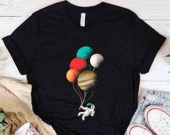 Funny Astronaut Planets Shirt: Spaceman Family Tee