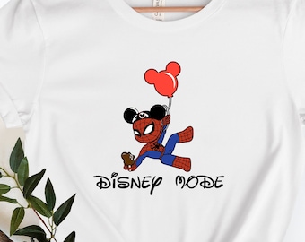 Spiderman Disney Mode Shirt, Disney Spiderman Shirt, Disney Mode Tee, Disney Personalized Birthday Spider Shirt, Disney Shirt