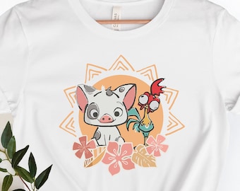 Hei Hei und Pua Shirt, Moana Shirt, Disney Shirt, Disneyland Shirt, Disney World Shirt, Familien Urlaub Shirt, passende Familie Disney Shirts
