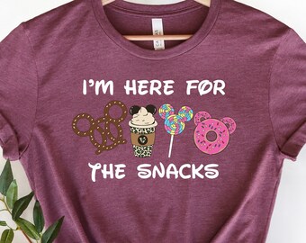 Disney Im Here For The Snacks Shirt, Disney Snackıng Shirt, Disney Adult Shirt, Disneyland Shirt, Theme Park Shirt, Disneyland Trip Shirt