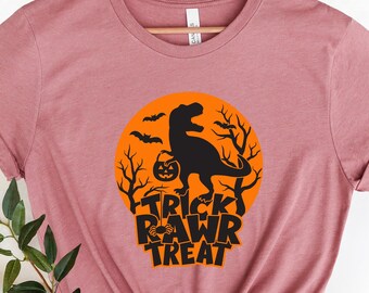 Trick Rawr Treat T-shirt d'Halloween dinosaure