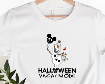 オラフ ハロウィン バケーション モード、ディズニー ハロウィン オラフ シャツ、アナと雪の女王 シャツ、ディズニー ファミリー バケーション、ディズニー キッズ ギフト、