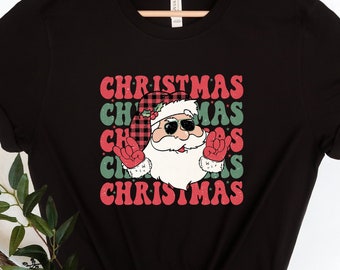 Vintage Santa Christmas Shirt: Funny Retro Holiday Tee