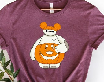 Disney Baymax Fall Shirt, Pumpkin Baymax Shirt, Baymax Halloween Fall Shirt, Baymax Mickey Ears Shirt, Disney Halloween Shirt, Epcot Shirt