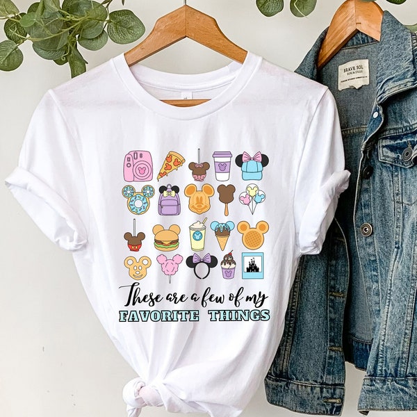 Favorite Things Disney Snack Shirt, Retro Disney Shirt, Cute Colorful Disney Shirt, Disney Shirt, Disney World Shirt, Disneyland Shirt