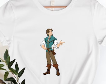 Camisa Flynn Rider, camisa Rapunzel, camisa emaranhada, camisa da Disney, camisa da Disneylândia, camisa do príncipe da Disney, camisa infantil da Disney