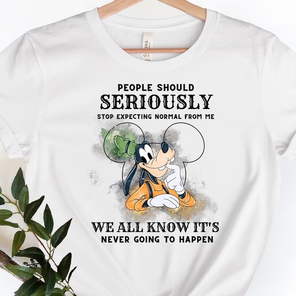 Les gens ne devraient pas s’attendre à ce que ce soit normal de ma part Chemise Dingo, Chemise Dingo drôle, Chemise Dingo Disney, Chemises drôles Disney.