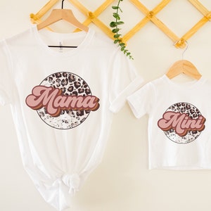 Mama and Mini Matching Shirts, Mama and Mini Leopard T-Shirt, Mommy and me matching shirts, Comfort Colors Mama Shirt, Mothers day gift