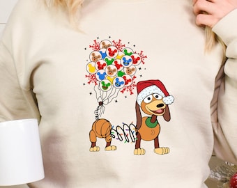 Disney Slinky Dog Christmas Hoodie, Toy Story Disney X-mas Holiday Sweatshirt, Disney Christmas Hoodie Sweatshirt,  Disneyland Trip Gift.