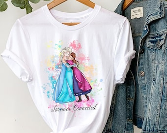 Camisa Princesa Elsa Anna, Camisa Forewer Connected, Camisa Infantil Feminina Elsa, Camisa Princesa Elsa da Disney.
