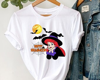 Camiseta de Halloween de la bruja Ariel: camiseta Vogue de princesa espeluznante