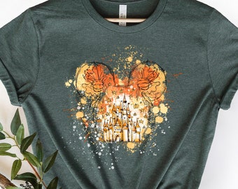 Mickey Fall Shirt, Disney Fall Castle Tee, Disney Halloween Party Shirt, Mickey Autumn Leaves Tee, MickeyPumpkin Tee, Disney Vacation Tee