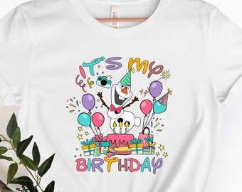 Olaf è la mia camicia di compleanno, camicia Disney Frozen, camicia di compleanno personalizzata, Elsa Olaf pupazzo di neve, camicia di compleanno per bambini, camicia di famiglia di compleanno Disney