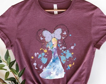 Disney Princess T-Shirt, Frozen Elsa Watercolor Castle Shirt, Elsa Castle Shirt, Watercolor Elsa Shirt, Disneyworld Family Shirts,