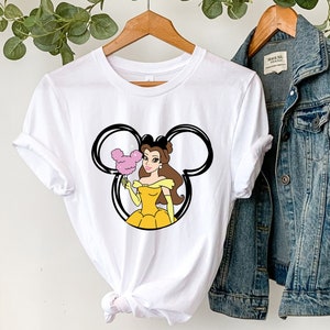 Belle Shirt, Disney Princess Shirt, Princess belle shirt, Beauty Beast Shirt, Mickey Balloon shirt, Disney Trip Shirt, Kids Shirt