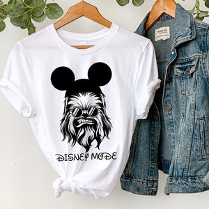 Disney Mode T-shirt With Chewbacca Custom Shirt, Star Wars Chewbacca T-Shirt, Funny Disney Vacation Shirt, Family Trip Shirt, Girls, Kids