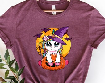 Halloween Unicorn Shirt, Cute Halloween Shirt, Gift for her, Halloween Sisters, Cute girls Halloween, Trick or Treat , cute candy shirt