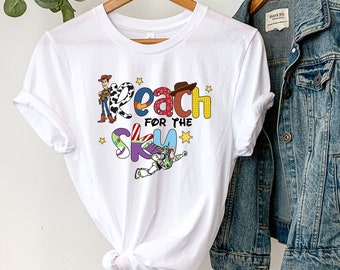 Camiseta Reach For The Sky, camiseta de Disney Toy Story, camisetas de personajes de Disney, camiseta de viaje familiar de Disney, camiseta de grupo de Disney, vacaciones familiares 2024